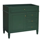 36 Bathroom Vanity without Top Sink, Modern Bathroom Storage Cabinet with 2 Drawers and a Tip-out Drawer, Solid Wood Frame