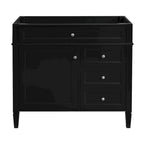 36 Bathroom Vanity without Top Sink, Modern Bathroom Storage Cabinet with 2 Drawers and a Tip-out Drawer, Solid Wood Frame