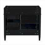 36 Bathroom Vanity without Top Sink, Modern Bathroom Storage Cabinet with 2 Drawers and a Tip-out Drawer, Solid Wood Frame