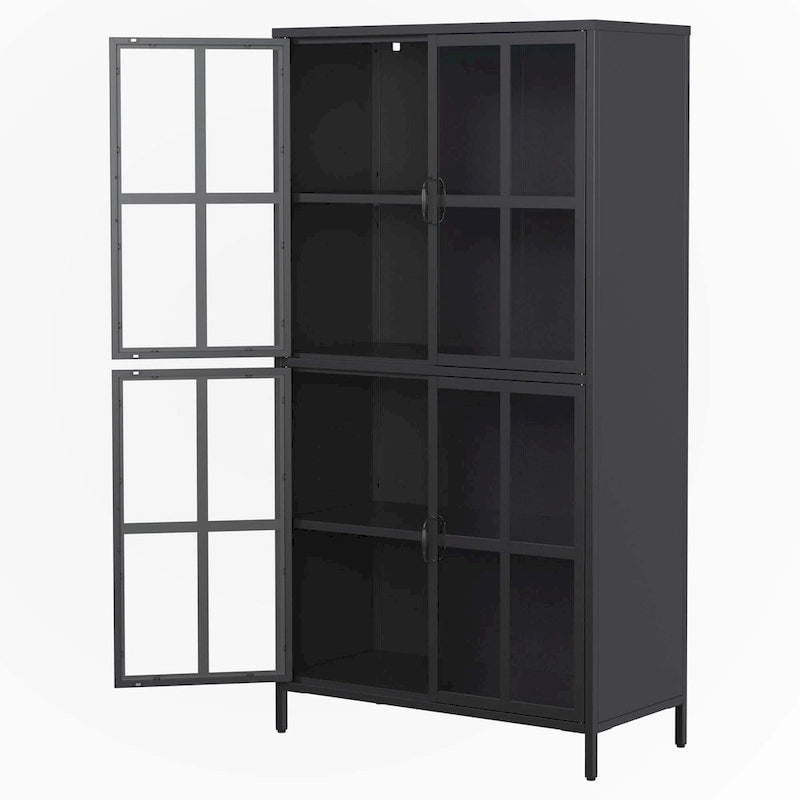 Premium Black Metal Storage Cabinet