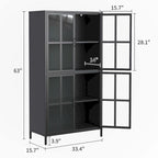 Premium Black Metal Storage Cabinet