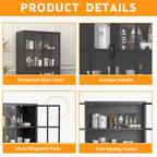 Premium Black Metal Storage Cabinet