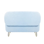 Oval Storage Ottoman Bench with Gold Legs by GDFStudio - 39.37L x15.75W x 15.50H