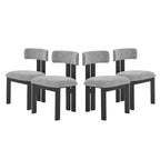 Astura Upholstered Dining Chairs, Iron Frame, Set of 4 by Christopher Knight Home