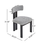 Astura Upholstered Dining Chairs, Iron Frame, Set of 4 by Christopher Knight Home