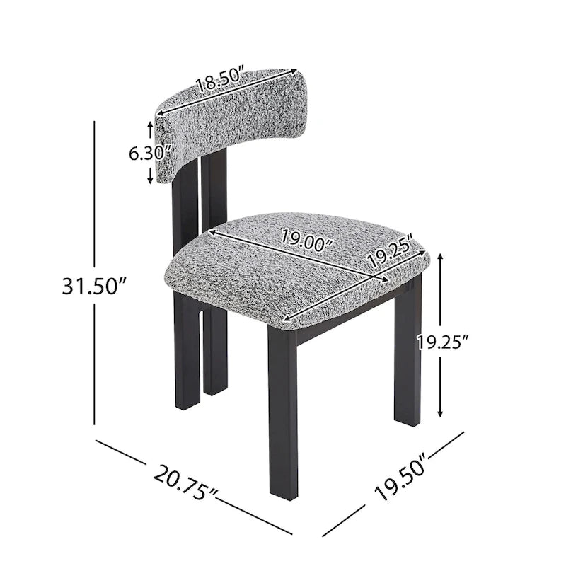 Astura Upholstered Dining Chairs, Iron Frame, Set of 4 by Christopher Knight Home