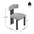 Astura Upholstered Dining Chairs, Iron Frame, Set of 4 by Christopher Knight Home