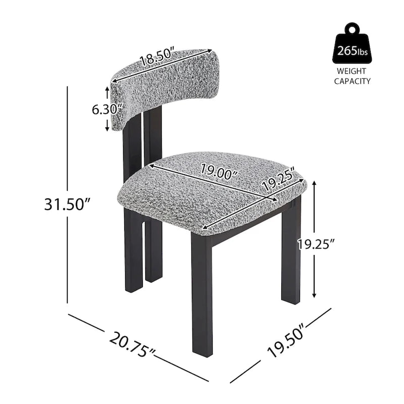 Astura Upholstered Dining Chairs, Iron Frame, Set of 4 by Christopher Knight Home