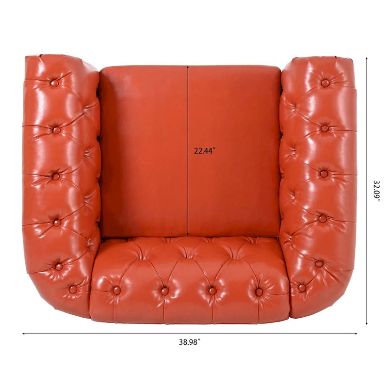 Christopher Knight Home- Winston PU Leather Chesterfield Club Chair