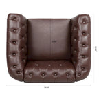 Christopher Knight Home- Winston PU Leather Chesterfield Club Chair