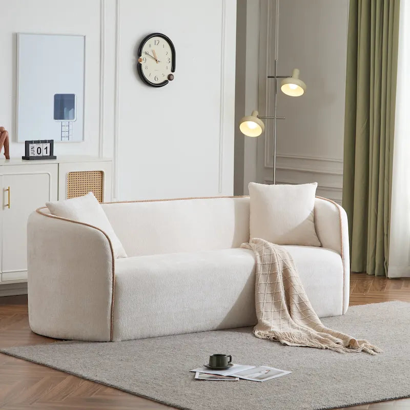 Christopher Knight Home - Tonson 82  Boucle Curved 3-Seater Sofa