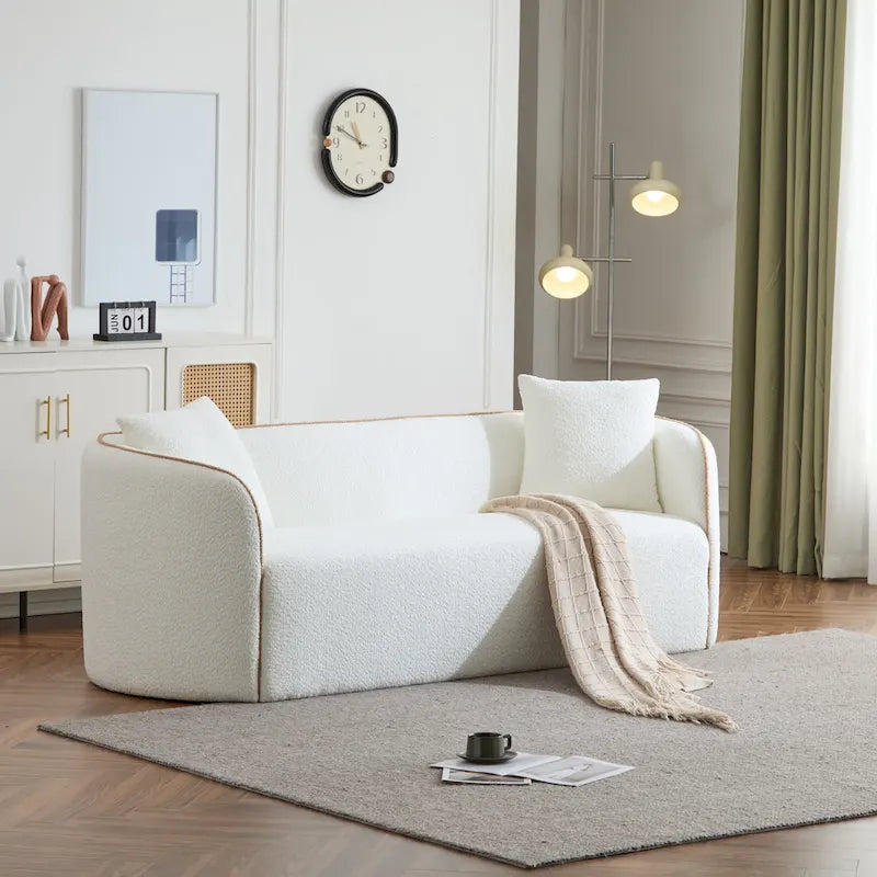 Christopher Knight Home - Tonson 82  Boucle Curved 3-Seater Sofa