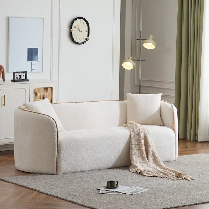 Christopher Knight Home - Tonson 82  Boucle Curved 3-Seater Sofa