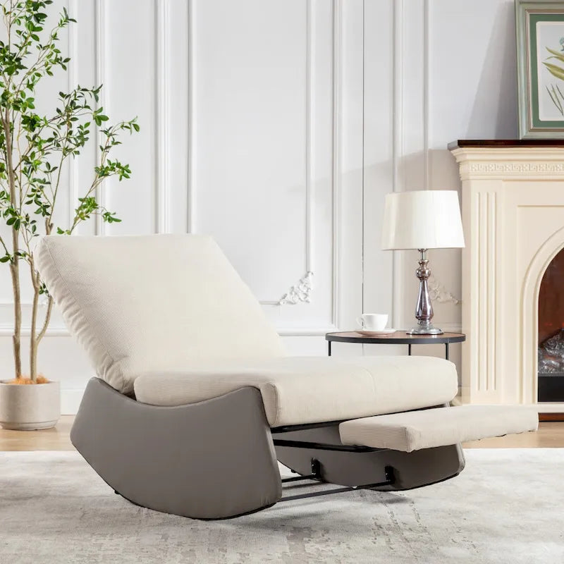 GDFStudio Modern Rocking Chair Recliner with Footrest