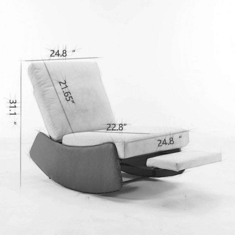 GDFStudio Modern Rocking Chair Recliner with Footrest