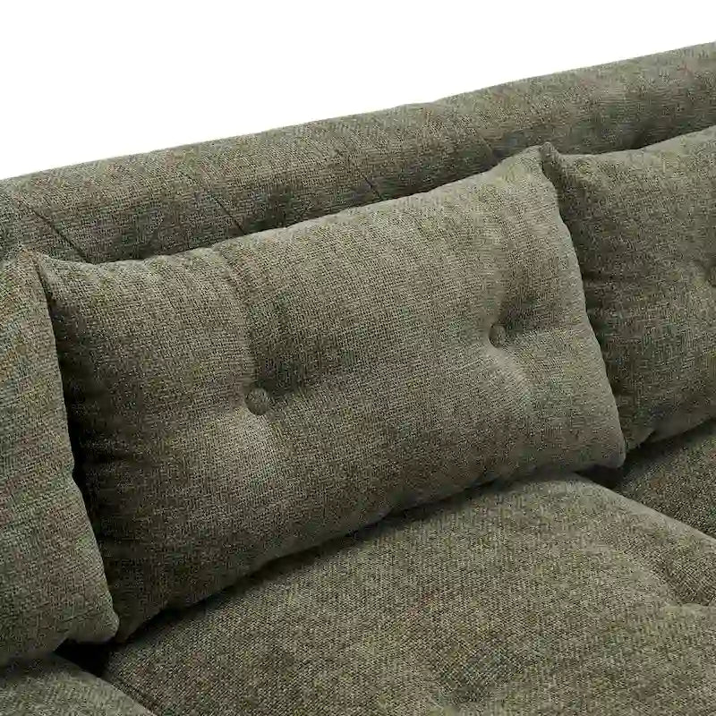 Christopher Knight Home- Modern Upholstered 3-Seater Tufted Sofa Couch for Living Room