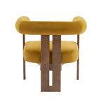 Velvet Round Arm Accent Chair - Single Seat