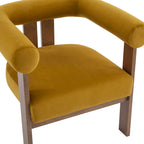 Velvet Round Arm Accent Chair - Single Seat
