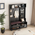 GDFStudio - Finn Multifunctional Hall Tree with Shoe Bench, Pegboard, and Ample Storage
