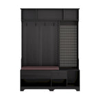 GDFStudio - Finn Multifunctional Hall Tree with Shoe Bench, Pegboard, and Ample Storage
