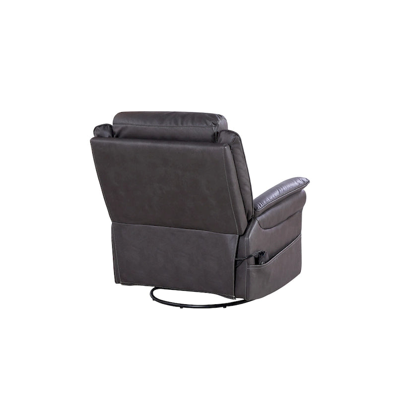 Christopher Knight Home - Harrison Soft Power Swivel Rocker Recliner with Heating & Massage, Pillow Top Arms, for Living Spaces