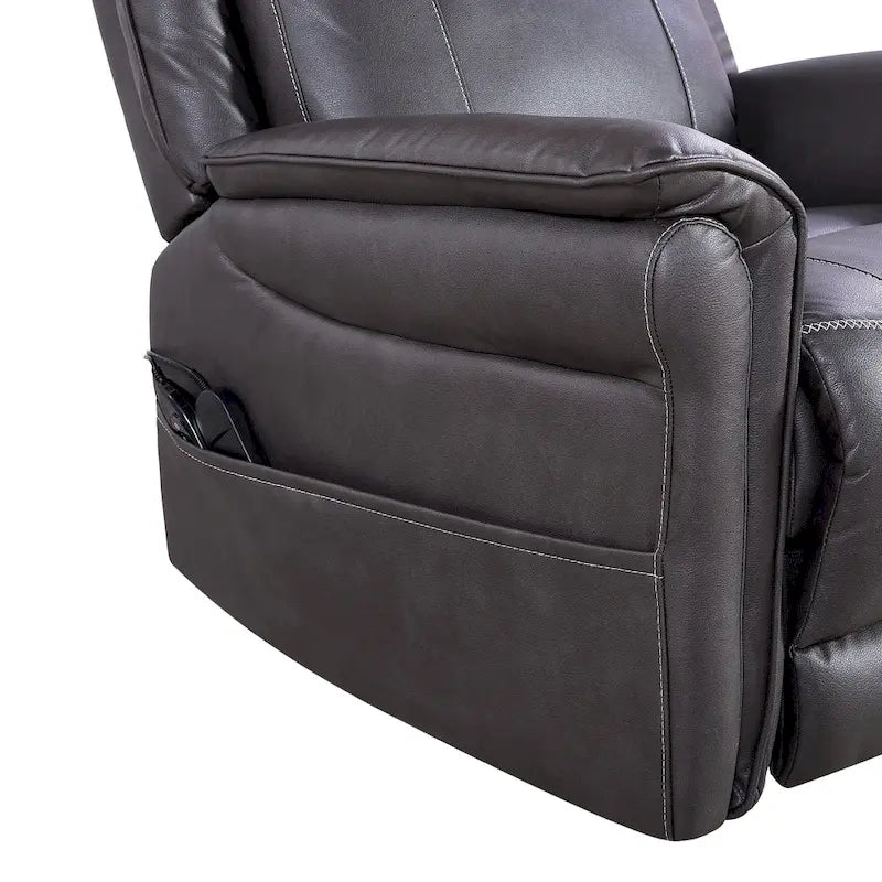 Christopher Knight Home - Harrison Soft Power Swivel Rocker Recliner with Heating & Massage, Pillow Top Arms, for Living Spaces