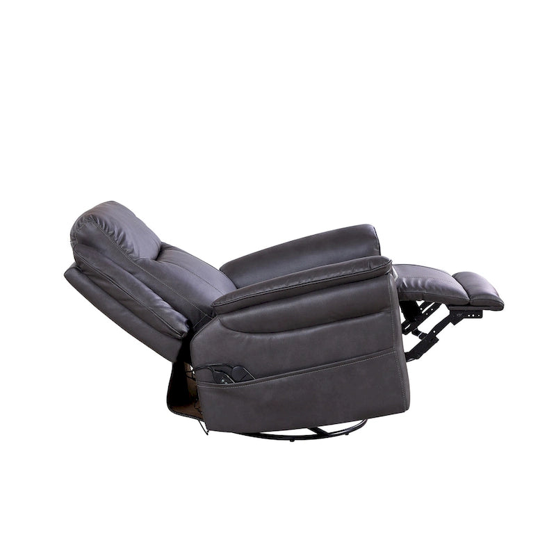Christopher Knight Home - Harrison Soft Power Swivel Rocker Recliner with Heating & Massage, Pillow Top Arms, for Living Spaces