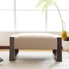 Christopher Knight Home - Harper Modern Beige Upholstered Ottoman for Compact Versatility