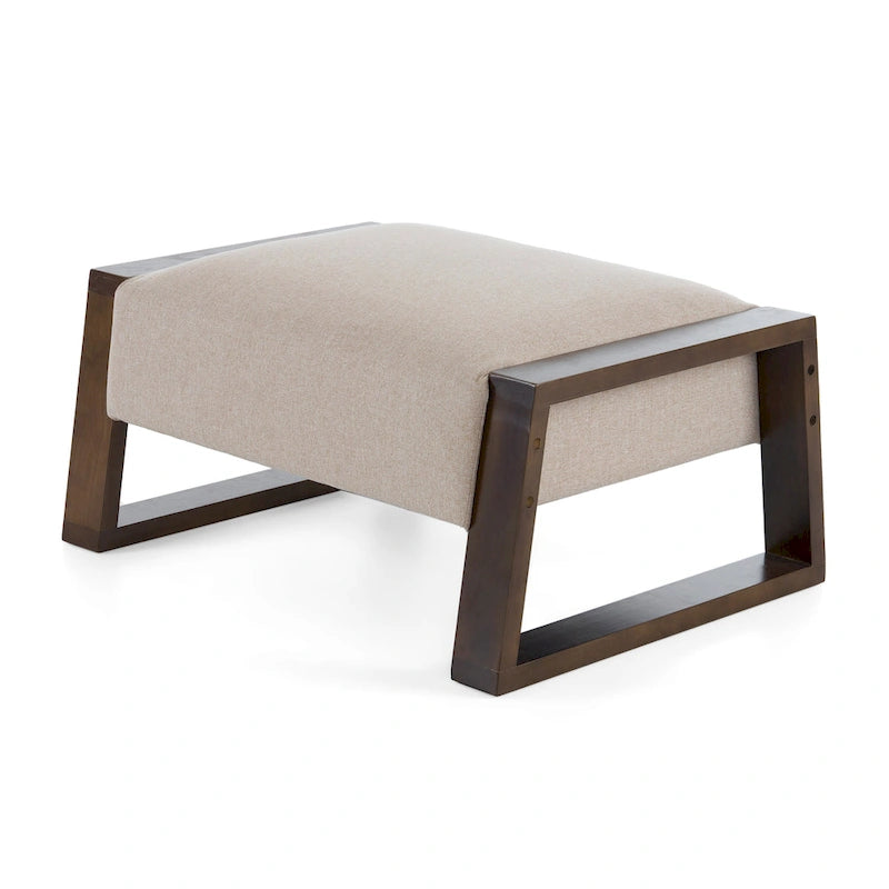 Christopher Knight Home - Harper Modern Beige Upholstered Ottoman for Compact Versatility