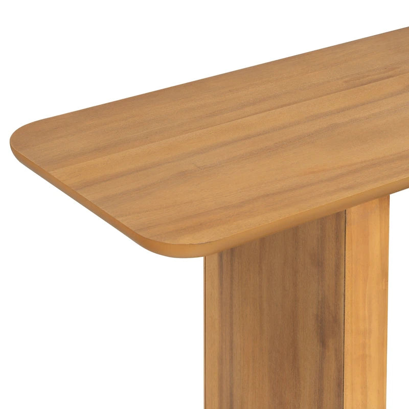 Christopher Knight Home - Mirod Elegant Minimalist Console Table with Curved Corners and U-Base Design