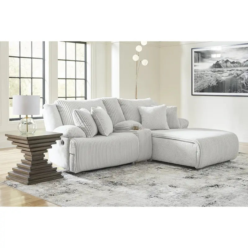 Signature Design by Ashley Top Tier 3-Piece Reclining Sectional with Chaise - 105 W x 74 D x 41 H