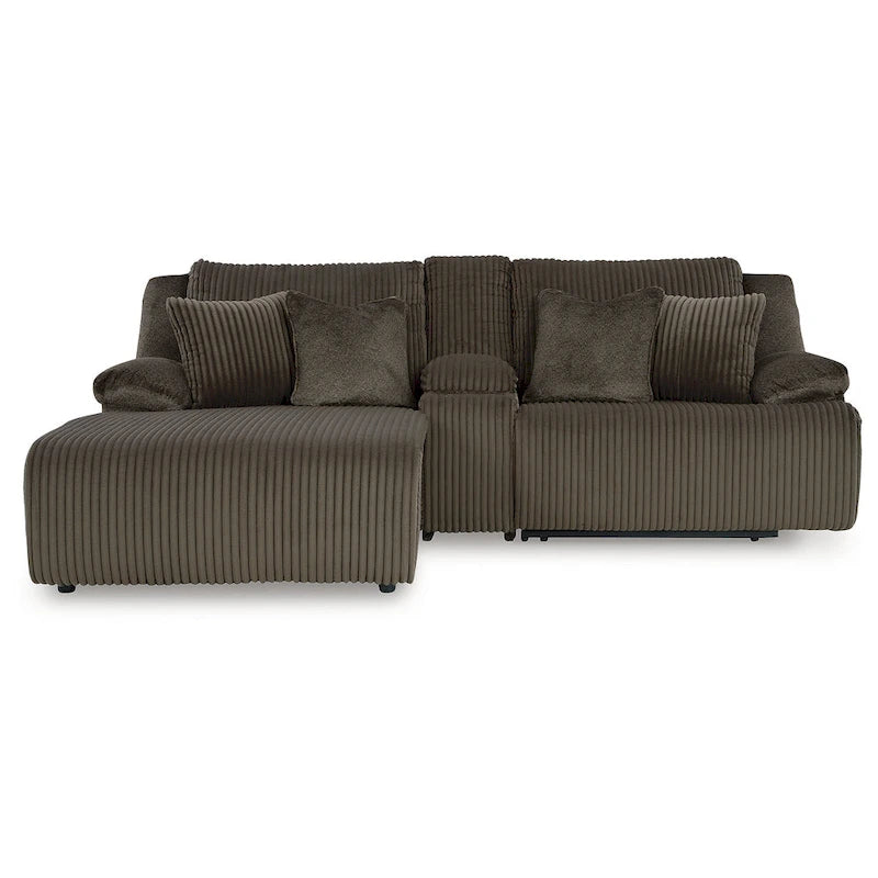 Signature Design by Ashley Top Tier 3-Piece Reclining Sectional with Chaise - 105 W x 74 D x 41 H