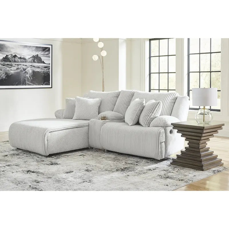 Signature Design by Ashley Top Tier 3-Piece Reclining Sectional with Chaise - 105 W x 74 D x 41 H