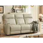 81.5  Genuine Leather Zero Gravity Power Recliner Sofa with Power Headrest, USB&USB-C Port