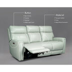 81.5  Genuine Leather Zero Gravity Power Recliner Sofa with Power Headrest, USB&USB-C Port