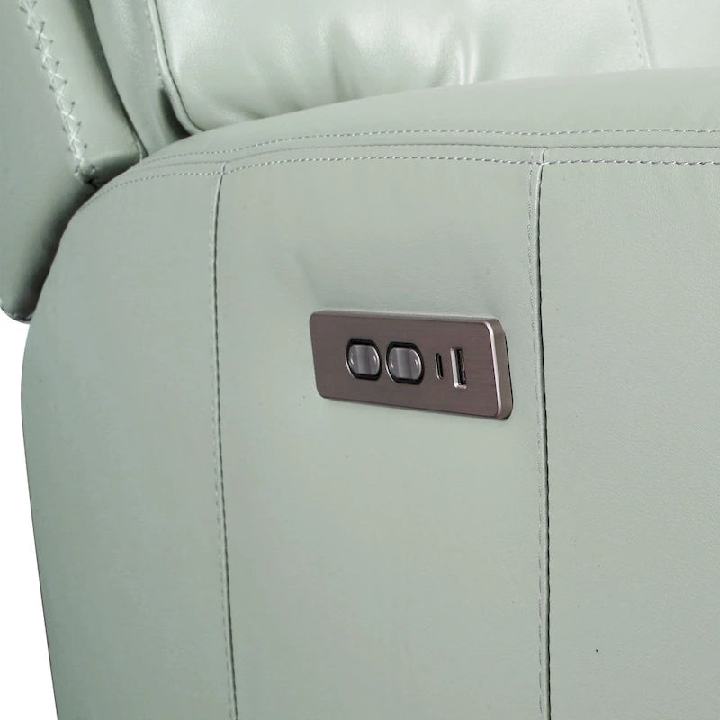 81.5  Genuine Leather Zero Gravity Power Recliner Sofa with Power Headrest, USB&USB-C Port