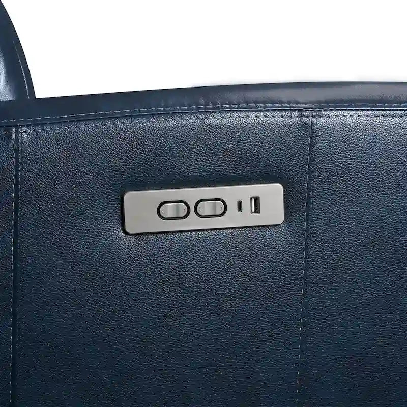 81.5  Genuine Leather Zero Gravity Power Recliner Sofa with Power Headrest, USB&USB-C Port