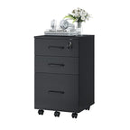 3 Drawer Wood Mobile File Cabinet