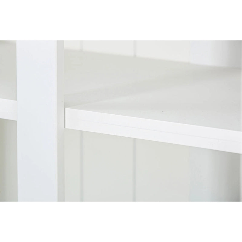75.25 Tall Display Cabinet with Tempered Glass Double Doors, Traditional Style China Cabinet for Living Room, Kitchen, Home