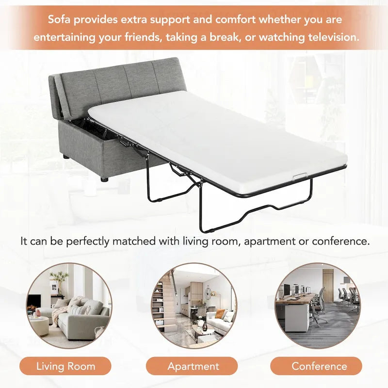 Versatile Folding Ottoman Sleeper Bed for Comfortable Accommodation