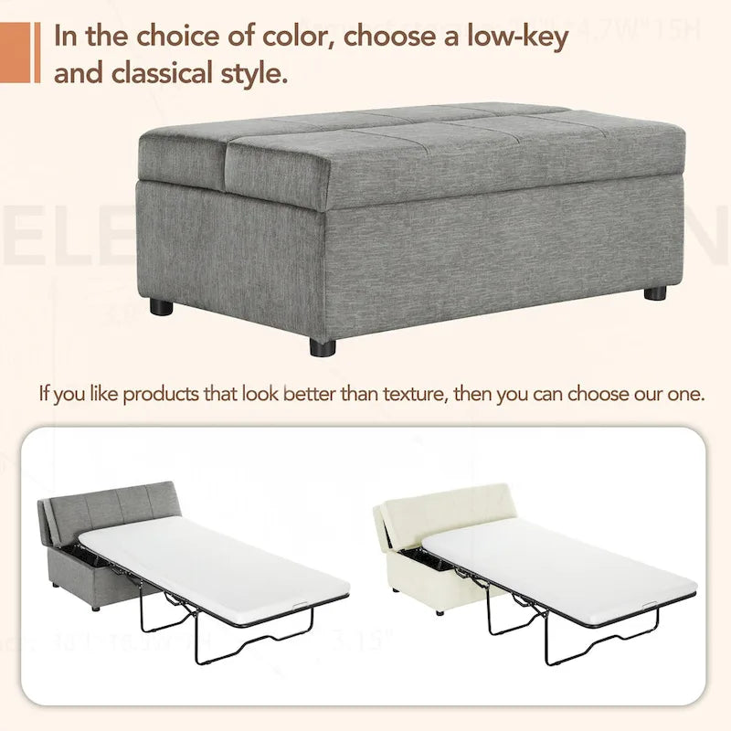 Versatile Folding Ottoman Sleeper Bed for Comfortable Accommodation