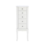 Scalloped Jewelry Armoire with Drawers - 35.5 - White