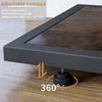 47.24  Rustic Long Console Entry Table Sofa Storage Table Behind Couch with 4 Tier Shelves