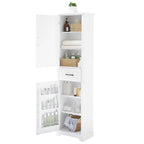 Tall Bathroom Storage Cabinet, Freestanding Storage Cabinet with Two Doors and Adjustable Shelves, Door Shelve Design