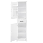 Tall Bathroom Storage Cabinet, Freestanding Storage Cabinet with Two Doors and Adjustable Shelves, Door Shelve Design