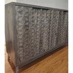 Modern Style Buffet Cabinet,Sideboard Buffet Cabinet With Storage,Storage Cabinet with 4 Diamond-shaped relief Doors