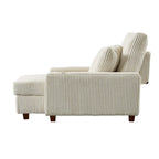 Upholstered Chaise Lounge with Adjustable Backrest Lounge Chair