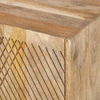 28W Accent Sideboard Cabinet with Storage with Fluted Design and Adjustable Shelf - N/A