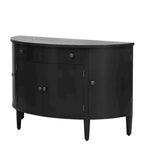 Curved Design Storage Cabinet made of Fraxinus Mandschuric Solid Wood Veneer, Adjustable Shelves