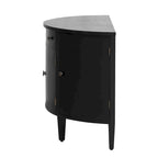 Curved Design Storage Cabinet made of Fraxinus Mandschuric Solid Wood Veneer, Adjustable Shelves